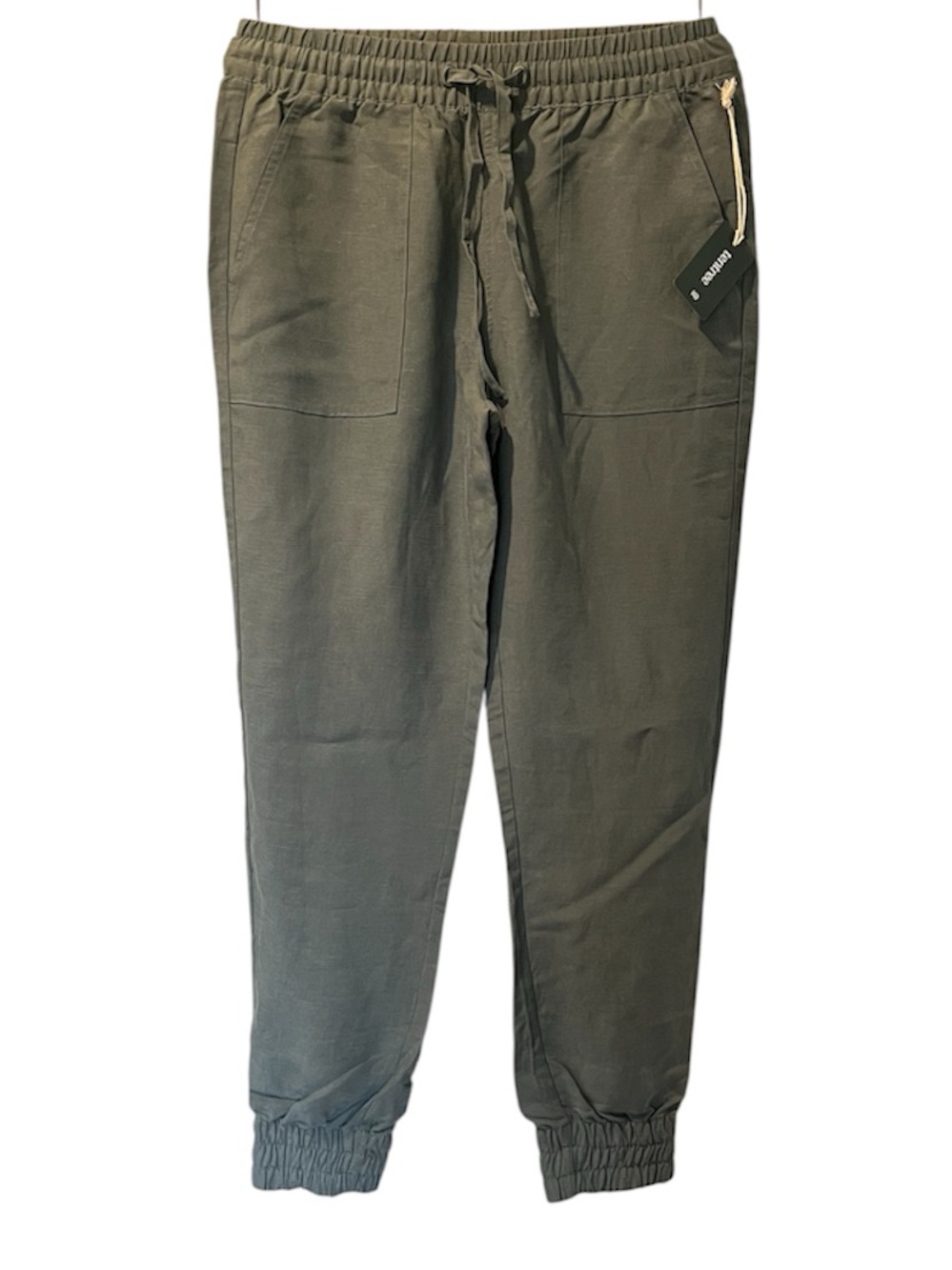 NWT Tentree Linen Thruline Pants XS Light Green Womens Jogger